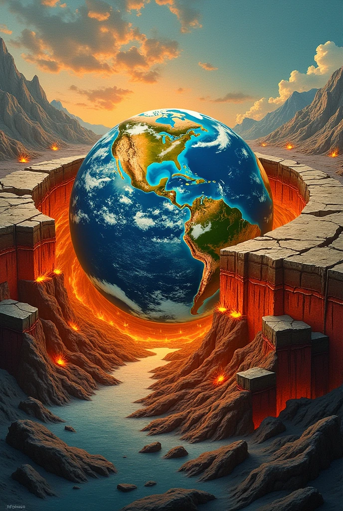 A collage of tectonic plates