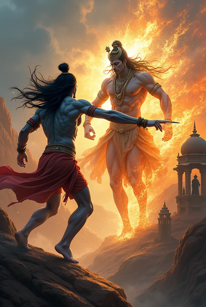 Aallah fight with shiv in india and shiv is win.