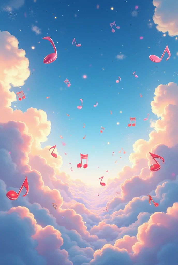Musical notes sky