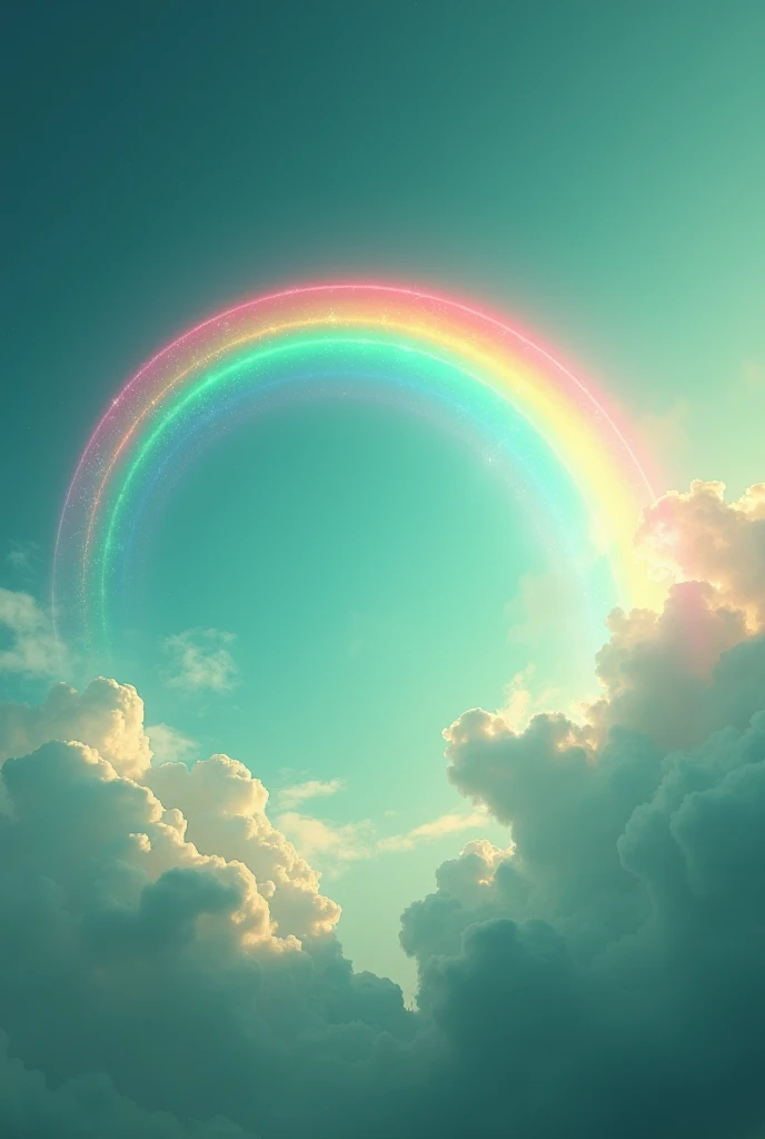 A rainbow, similar in appearance to the emerald