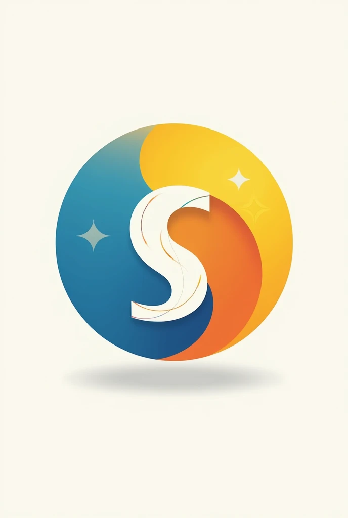 A logo about : drawing school coexistence  , that it is striking as a letter in the center &quot;school coexistence with the family&quot; , with all blue, yellow and orange 