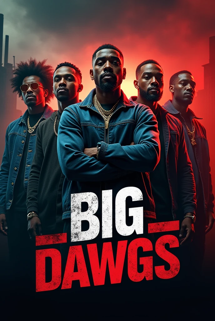 Create a thumbnail for the Big Dawgs music video and write the title Big Dawgs too