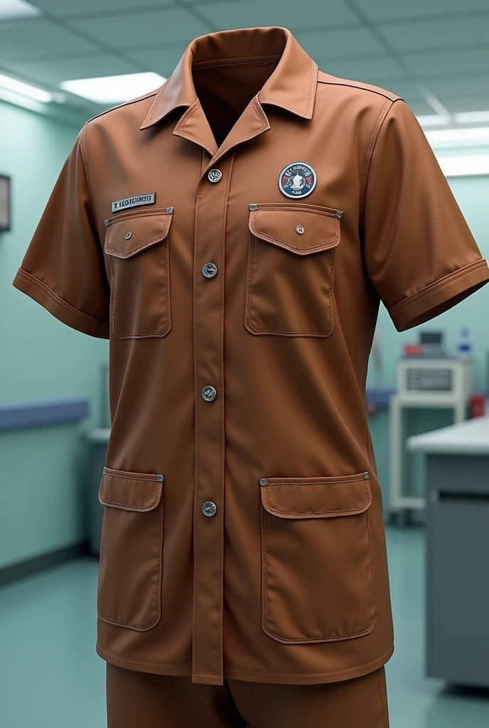 Brown medical uniform
