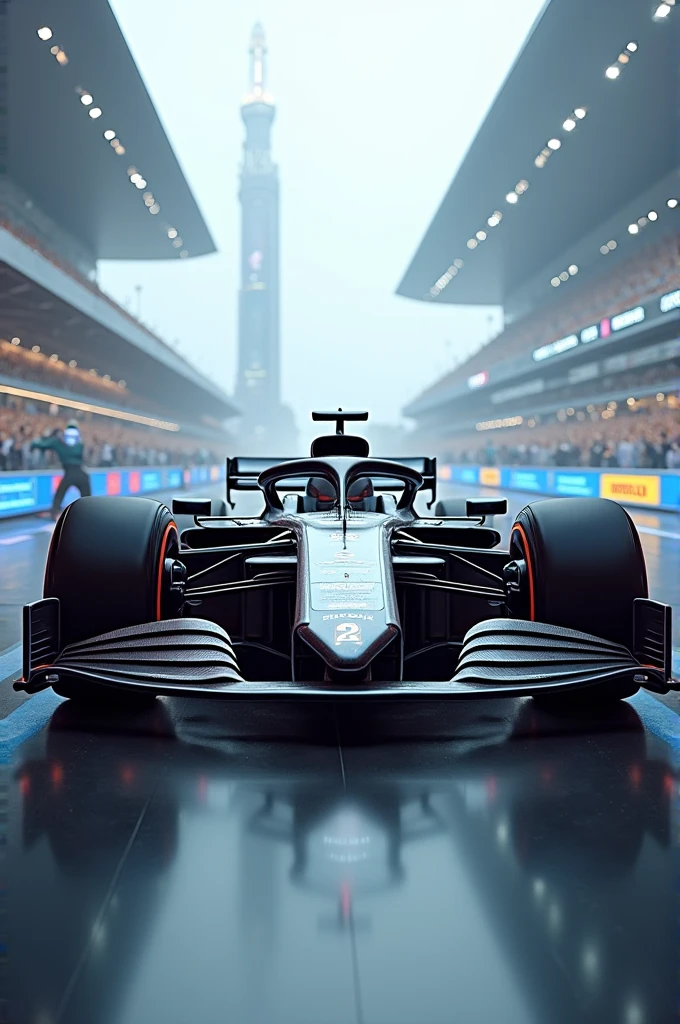 A futuristic formula one car