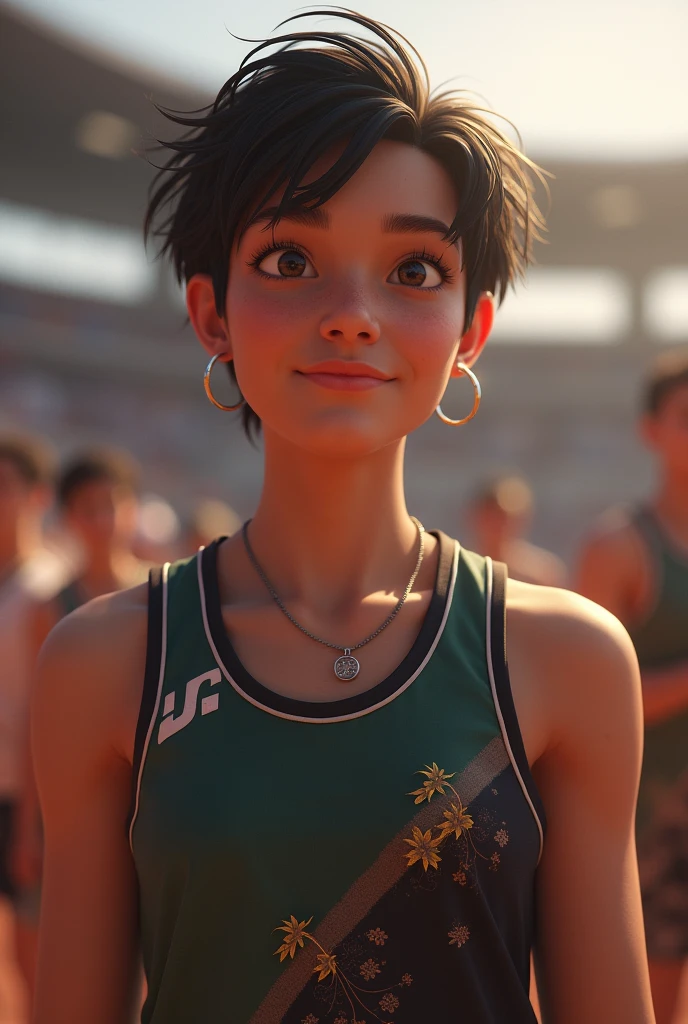 (photorealism:1.2), a person who won fifth place in a competition
