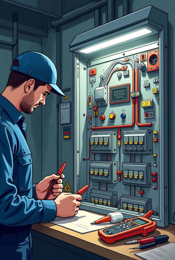 Correction of Electrical Faults, control panels and power circuits