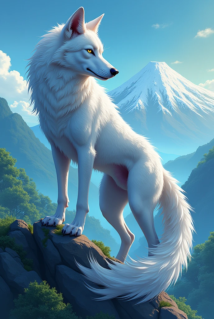 Un loup en Anime japonqis