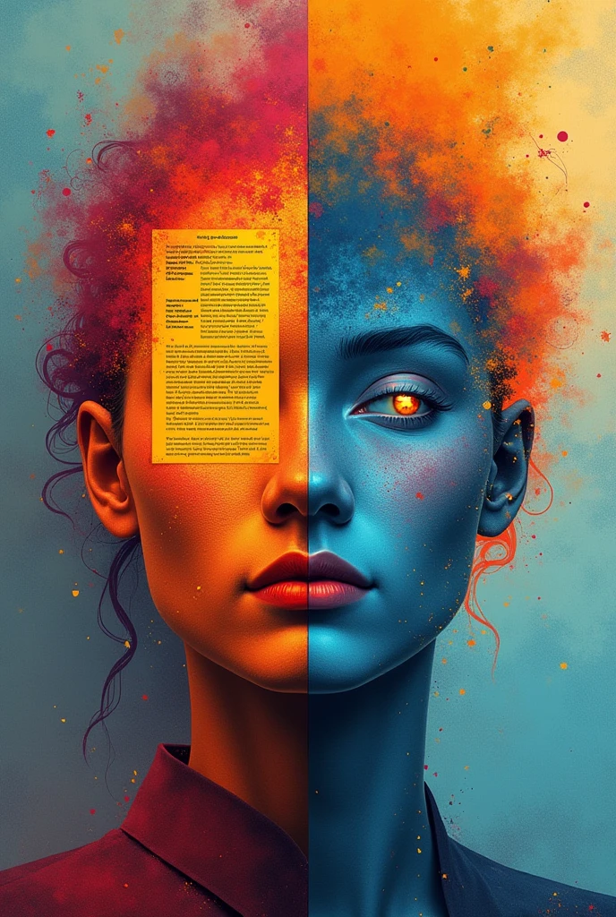 Colorful Johari window with 5 personality descriptions in public area and blind area. In the private area, the 5 descriptions must be encrypted or not readable to the public and in the unknown area, put something thematic to the unknown.