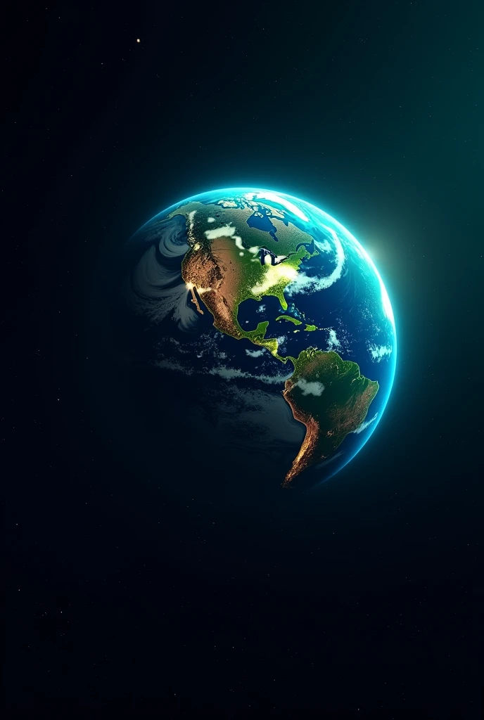 Human use 10% energy of sun. Earth look like from space.