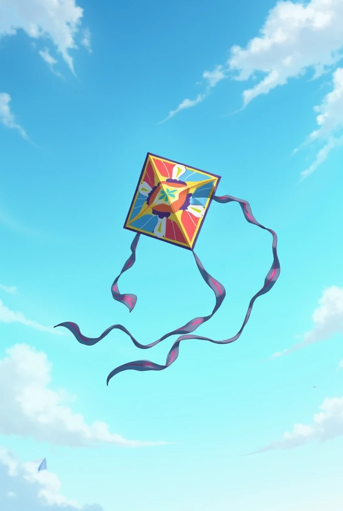 kite with arrows indicating that it is spinning in the sky