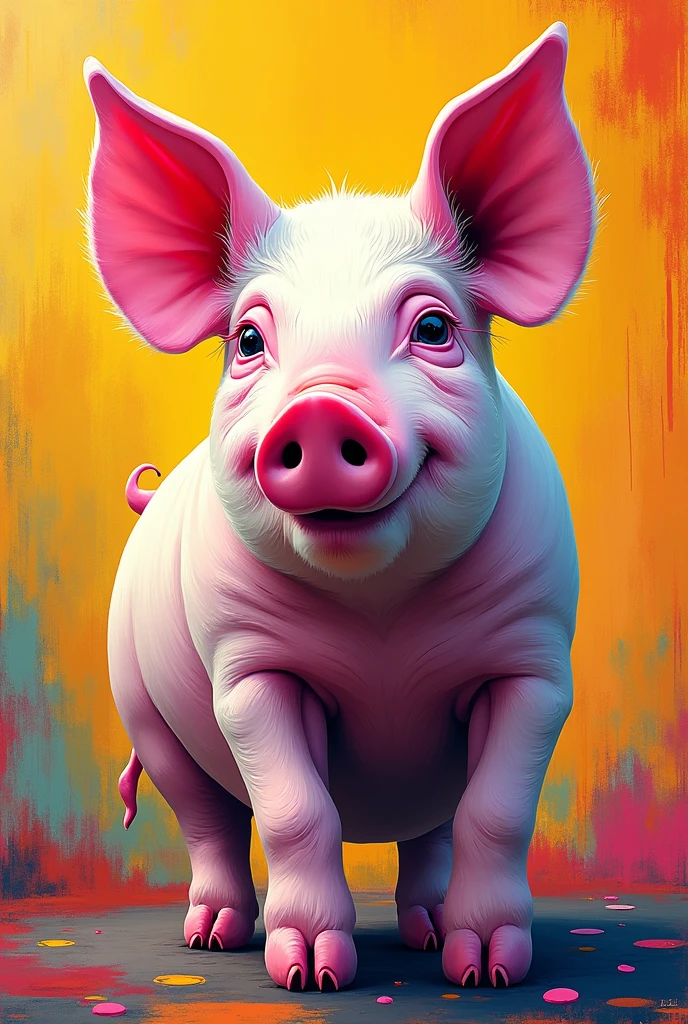 Pop art and impressionism pig 