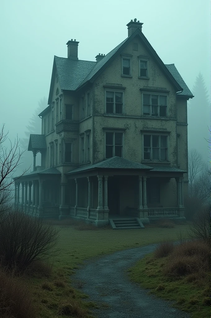 There was an abandoned hotel next door so as not to waste the trip even with the bad weather. The hotel was empty and strange.
