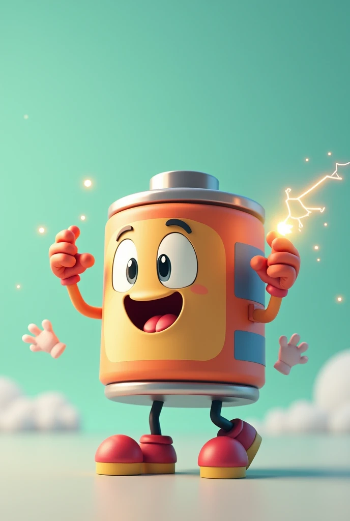 a full animated battery 