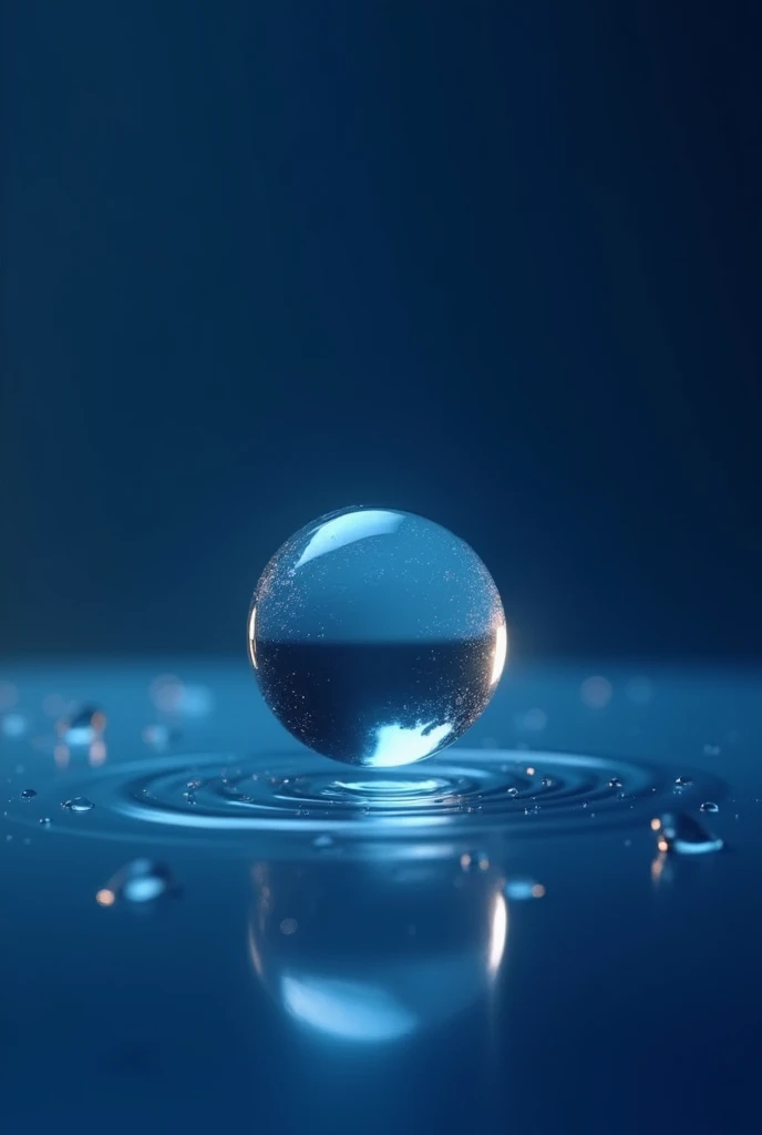 Dark blue water drop 