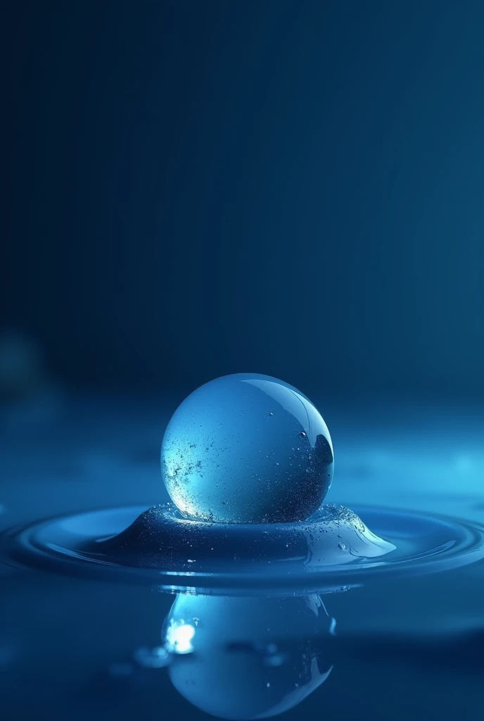Dark blue water drop