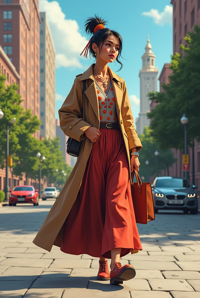 What would the capital of Kyrgyzstan "Bishkek" look like if it were a person with a modern style of clothing
