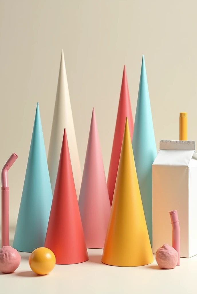 Place cone-type boxes, milk, custom tubes