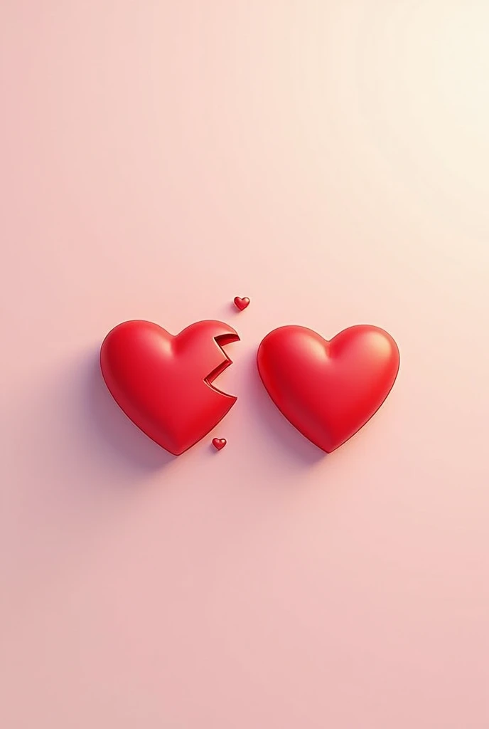 Heartbreak and love emoji side by side 
