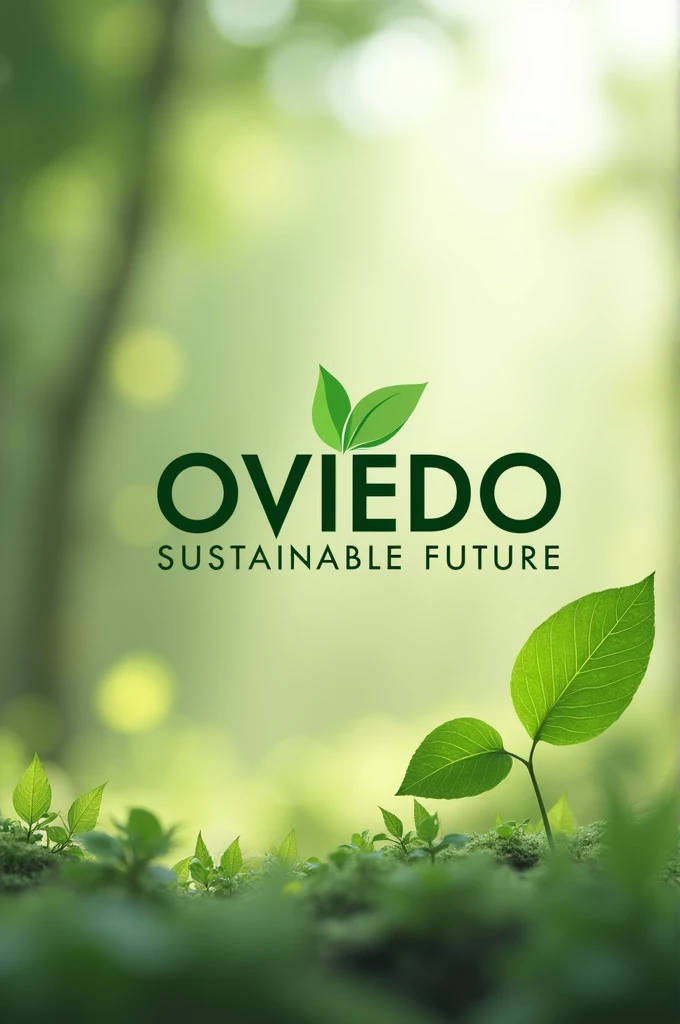 Generate a logo with the letters Oviedo sustainable future