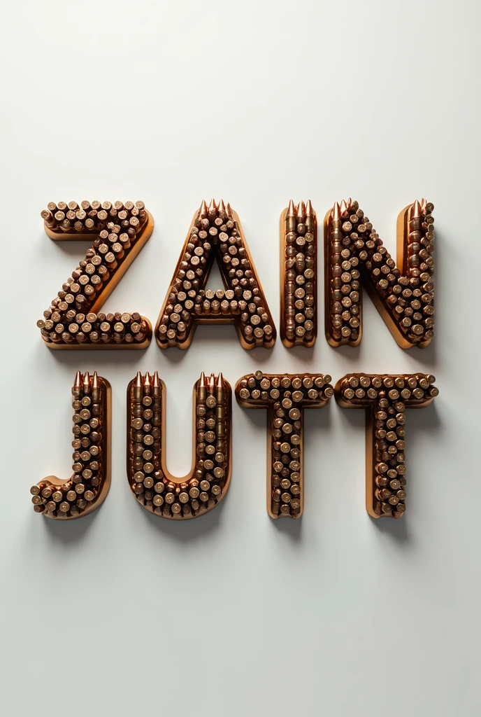 Zain jutt written with original ak 47 bullets