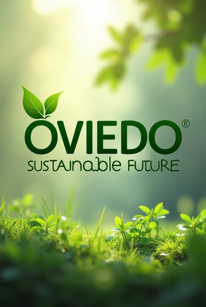 Generate a logo with the letters Oviedo sustainable future