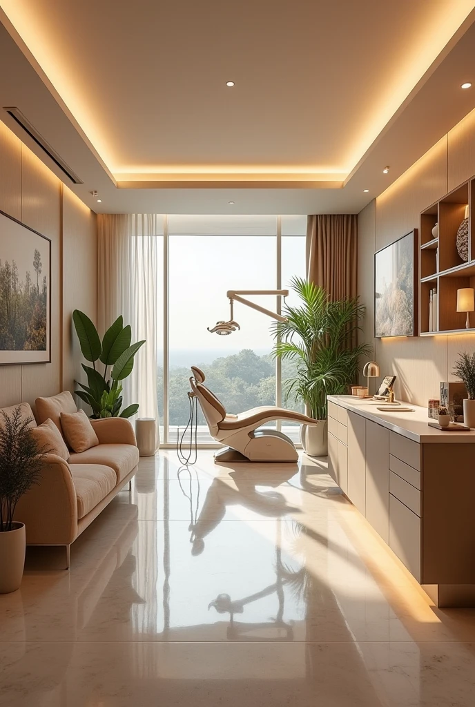 Dentistry Surgery area with colors that generate peace and comfort, that it looks super luxurious and clean with surgical things
