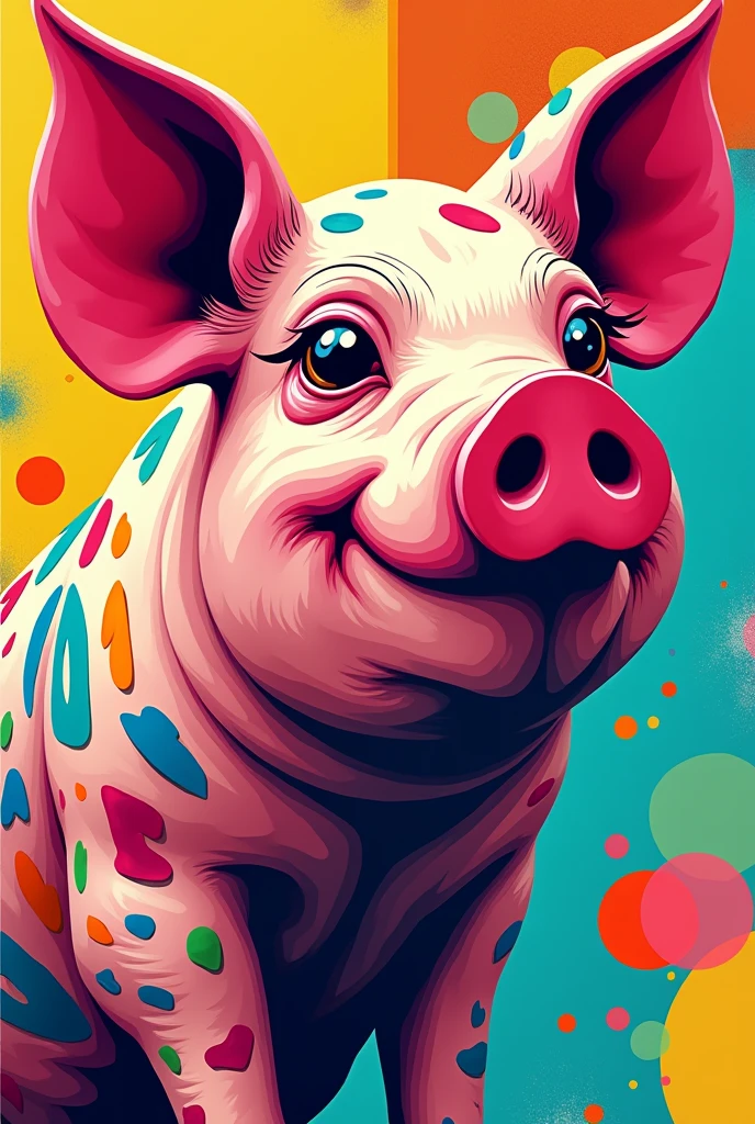 Pop art pig 
