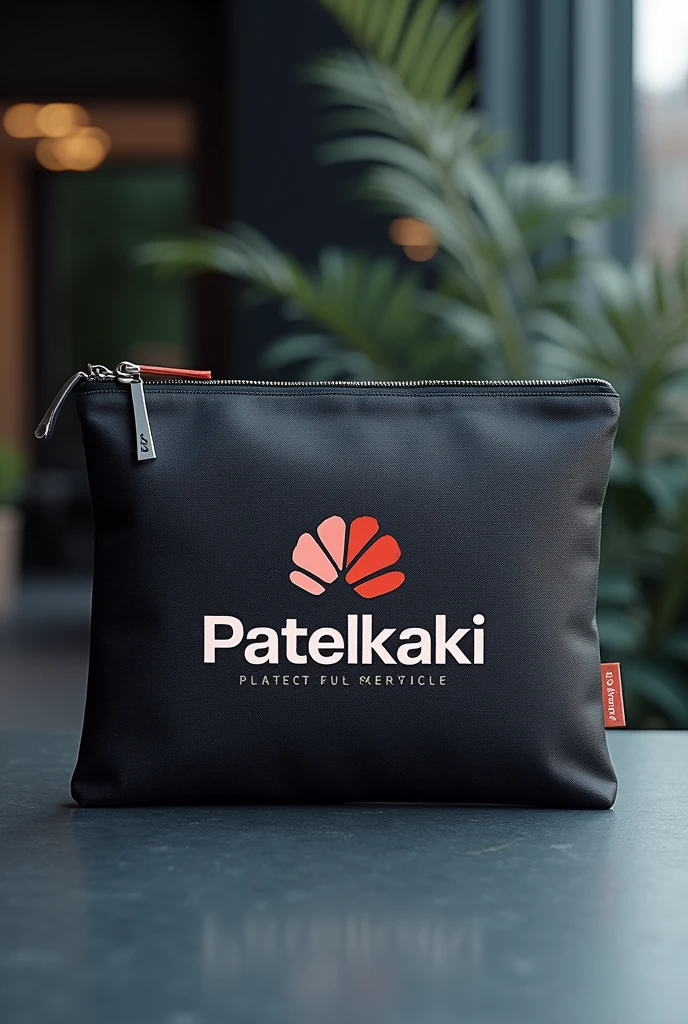 Patelkaki Trademark Sticker design zipper pouch 
