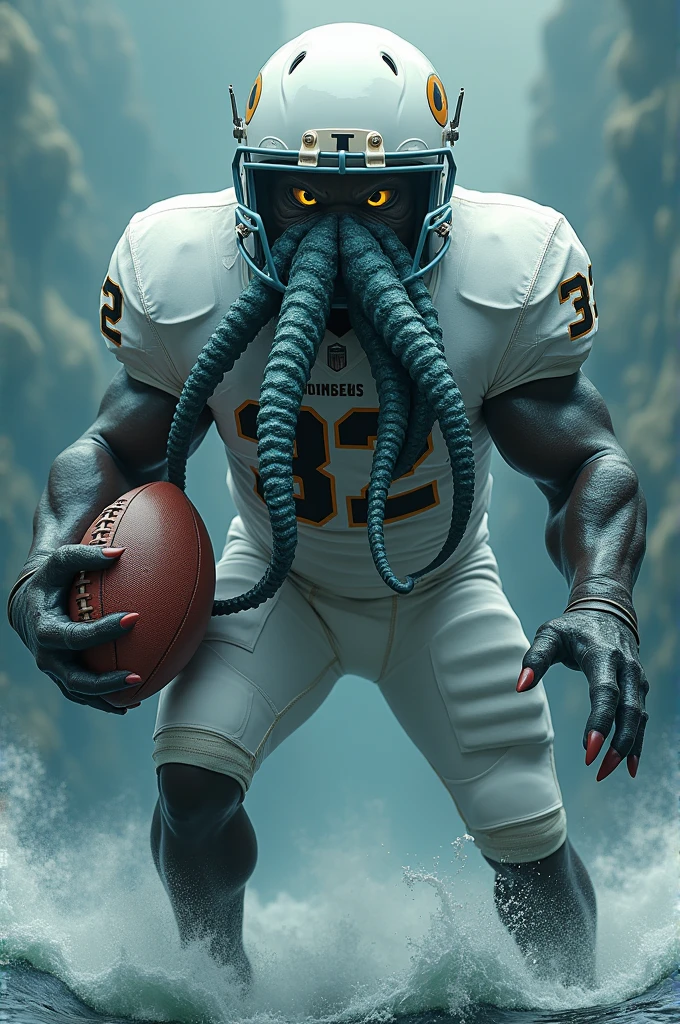 Kraken white football uniform
