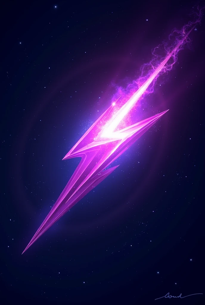 create an extraordinary meteor logo with bold colors that include purple