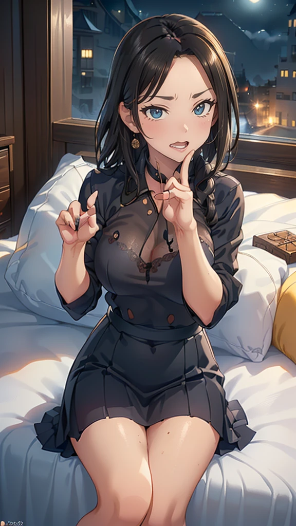 people'S, 一peopleで, High resolution, masterpiece, Accurate, Anatomically correct, number々Awards for, Highest quality, Corruption, High resolutionモデル, Attention to detail, retina, Very detailed, Textured skin, 超High resolution, movieの光効果, movie, movie撮影, Chiaroscuro, Background Blur, Everything is detailed and exquisite、完全なpeople間の体、正しいpeople体、完璧なpeople間の体、Accuratepeople体、Detailed Background、Elaborate Background
((((Open your mouth))))、masterpiece,Highest quality,High resolution,Very detailed,black Hair,(((Captivating smile )))、Earrings,black ,(((( Perfect Fingers )))) , (Sexy glow々のbed:1.2),((A blowjob gesture with a melted face:1.5))、Open your mouth ,Sitting, bed ,vapor,Sweat, Vulgarity、Heavy breathing ,Place your hand in front of your mouth,(((night:1.8, Decolorization lighting、灯りを消したラブホテルのbed:1.8)))
Micro Skirt, Exposing the abdomen, Exposed navel, Exposing the abdomen, Possession of handguns,Underbust,
Exposed underbelly,School, classroom, Belly button piercing