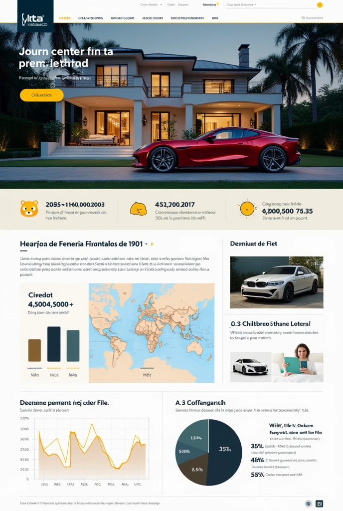Create a template with the title letter of credit. Template background with a house and a beautiful car. Highlight the Itaú Unibanco logo. And in the center some deadline simulations, plots, and loan amounts. At the end of the template, put my contact like this " John Zuttim ", " Agency 0050 ", " Itau Bank ", " phone 19983403377"
