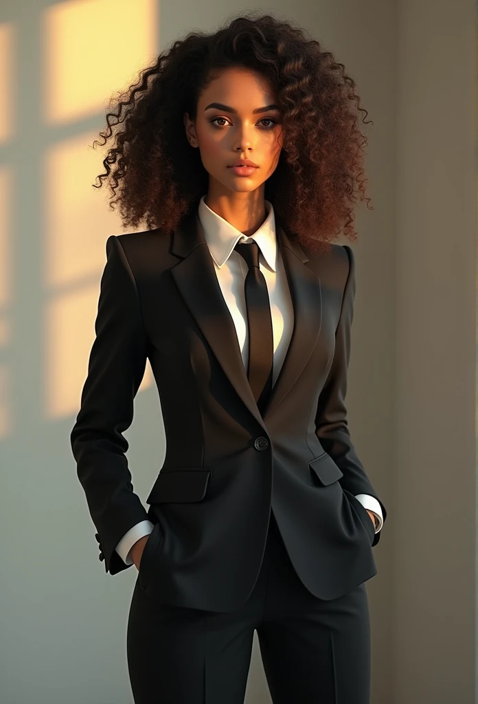 A portrait of a businesswoman in a suit and tie, No estilo do Unreal Engine 5, Empoderamento feminino --AR 128:85
a woman dressed in a business suit standing in front of people, in the style of softly lit portraits, UHD 32k, curvas arrojadas, energia juvenil, and amber, bonito --ar 128:85 young businesswoman in business suit, no estilo de emocionalmente complexo, ondulado --ar 128:85 A beautiful businesswoman stands in her suit, No estilo do Unreal Engine 5, Sharp focus --AR 128:8 cabelos cacheados iranian face