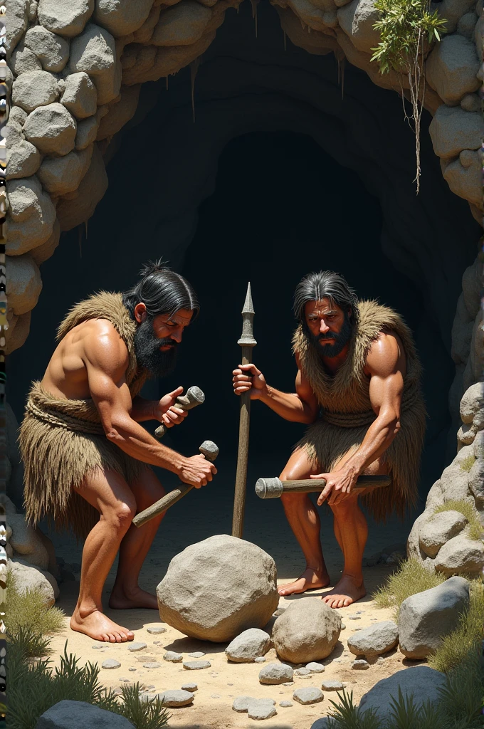 Early stone tools of cavemen