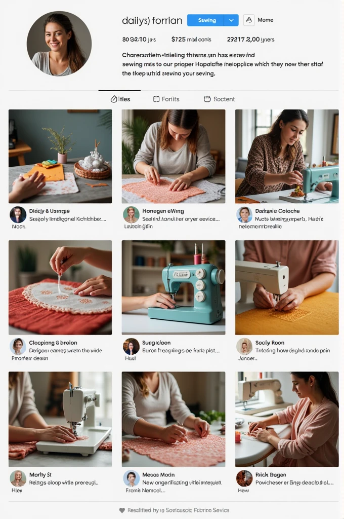 A profile for sewing page