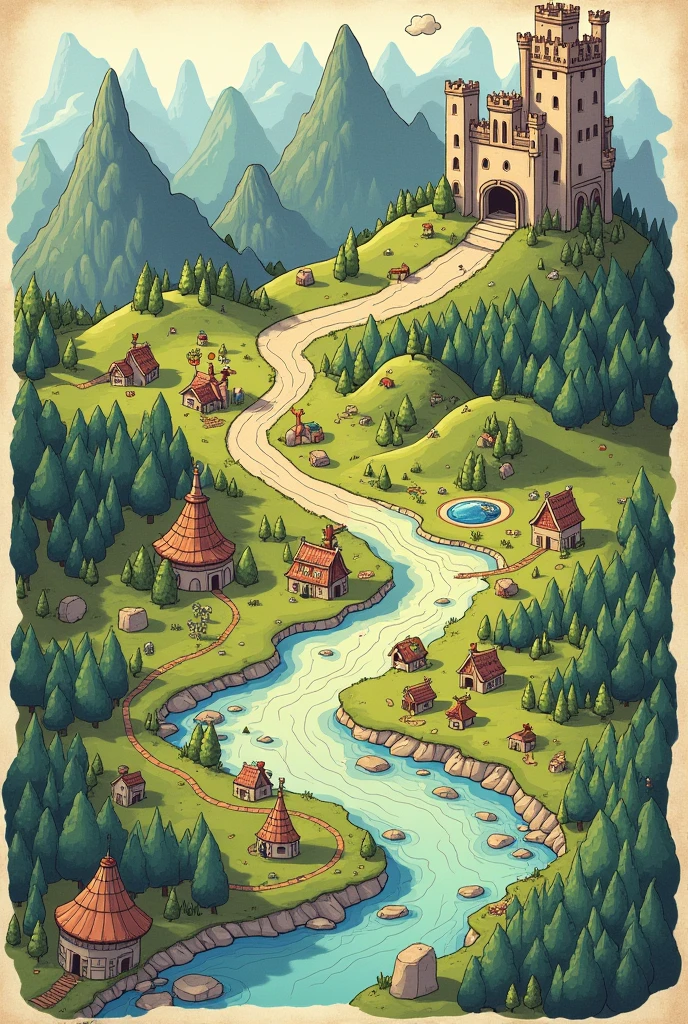 make an extended map easy to draw