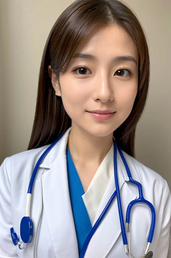 ((Highest quality)), ((masterpiece)), (detailed),Perfect Face,Japanese,Female doctor,White