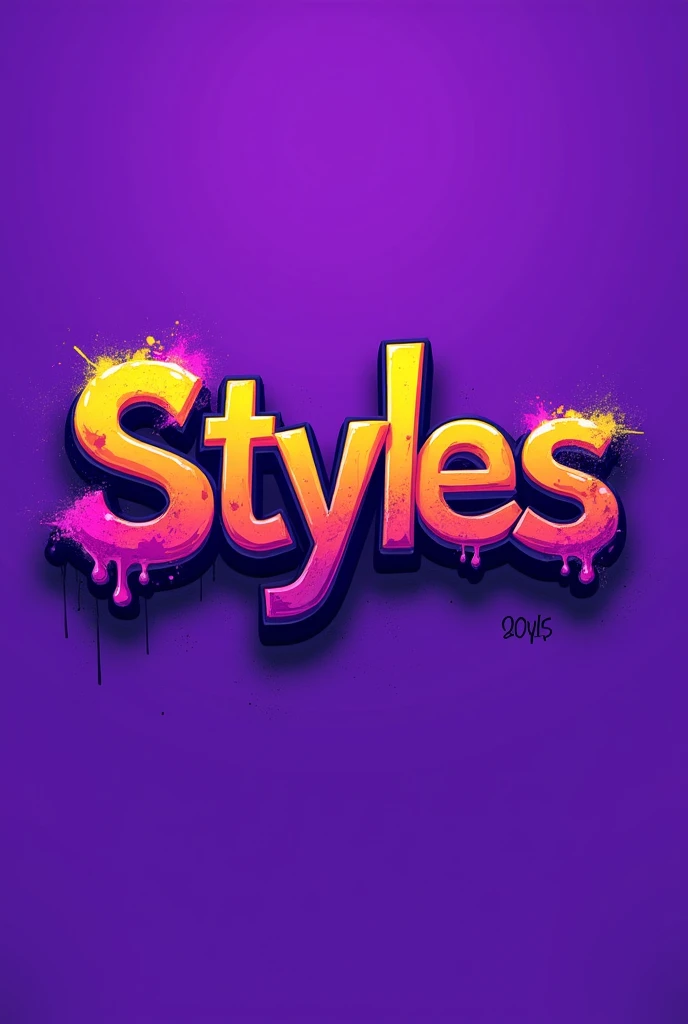 Logo with a neat purple background, name: StyleS A graffiti font