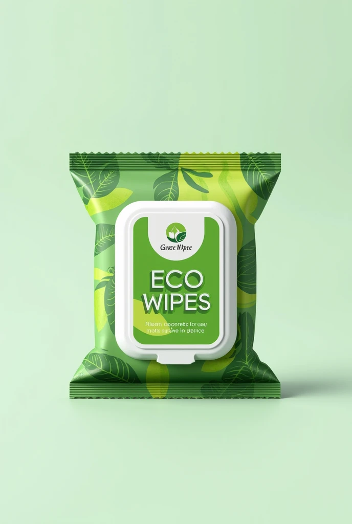 Make me a package of wipes called eco-wipes and the company is green limñeiza and it has a very creative image for the market but the description is all in Spanish
