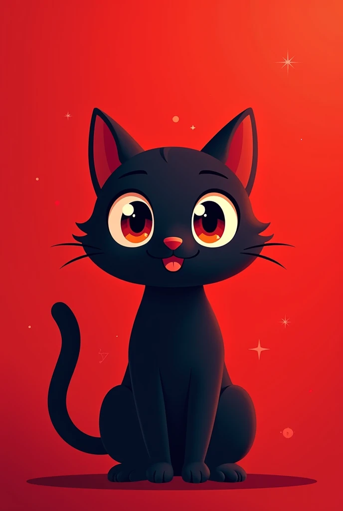coin logo , tone network , dark brown cat , red background , oggy inu , cat inu , cute, clean