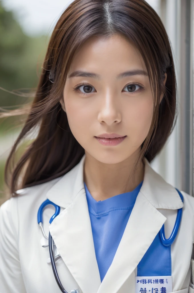 ((Highest quality)), ((masterpiece)), (detailed),Perfect Face,Japanese,Female doctor,White