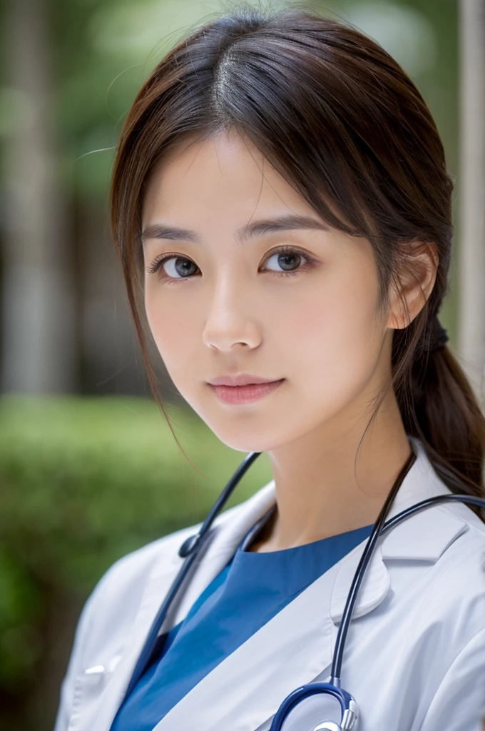 ((Highest quality)), ((masterpiece)), (detailed),Perfect Face,Japanese,Female doctor,White
