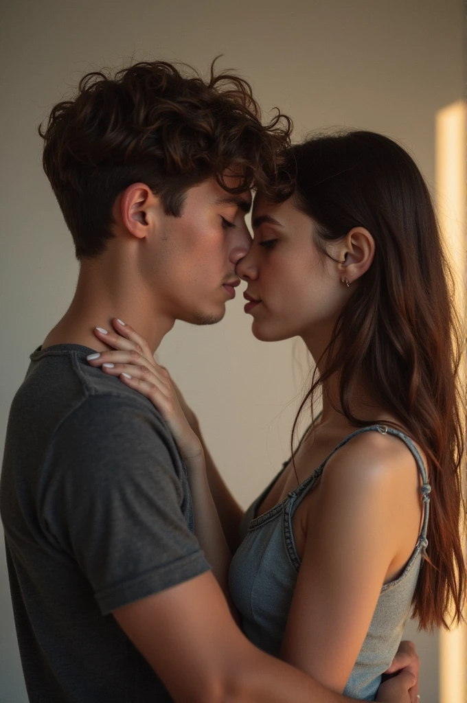 A girl without dress with a boy fuckin