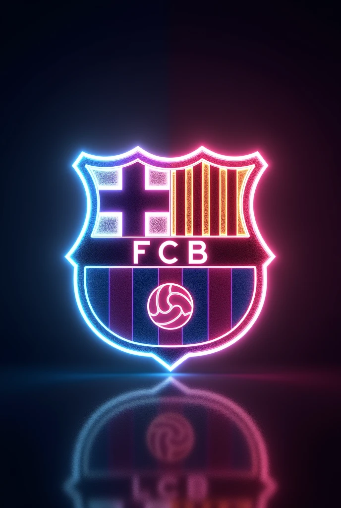 Barcelona crest illuminated 