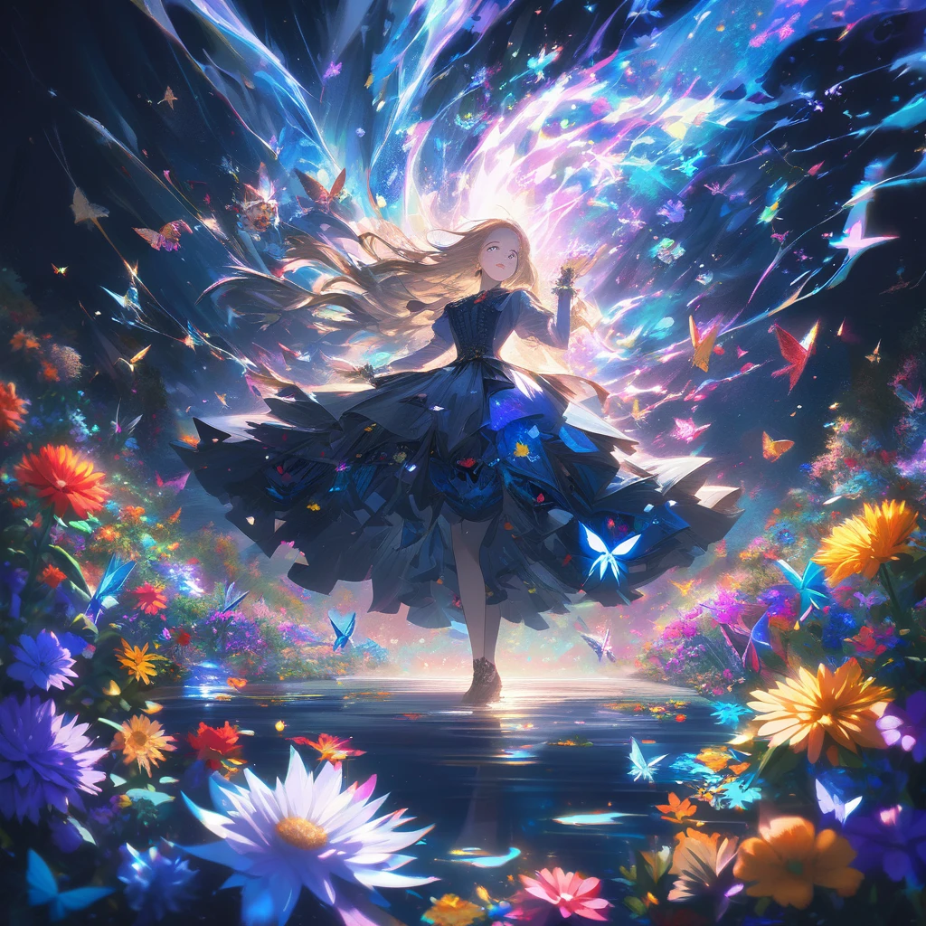 A woman, Alice in the wonderland but in snow white version, whimsical surround of forests, wave, joyful, humour, curious or playful,any kind of flowers, bubbles surrounding, birds and butterflies, river, bubble, scattered flowers, niji, journey, vibrant colour and gray, hyperreal, cosmos, teatime party,
abstract, posed, sinister, colourful, tears, handsome, unique, enchanted, beautiful, fantastic, perfect face expressions joyful, perfect surroundings, perfect butterfly, neo impressionist art, Victorian style, great shadow, dreamshaper xl lightning,Sdxl XL lightning, epic, dark blue background, 8k resolution, 4k, HD, high quality, masterpiece, sharp focus, enigmatic, shape, BREAK, aura, ghostmix, intriguing, drama, breaking through, lamplight, high solution, light, bright, smooth, soft,