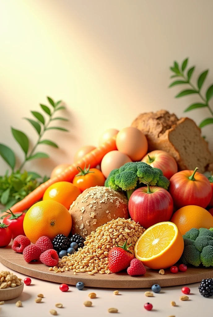 fruits, vegetables,proteins and cereals