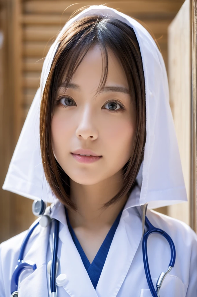 ((Highest quality)), ((masterpiece)), (detailed),Perfect Face,Japanese,Female doctor,White