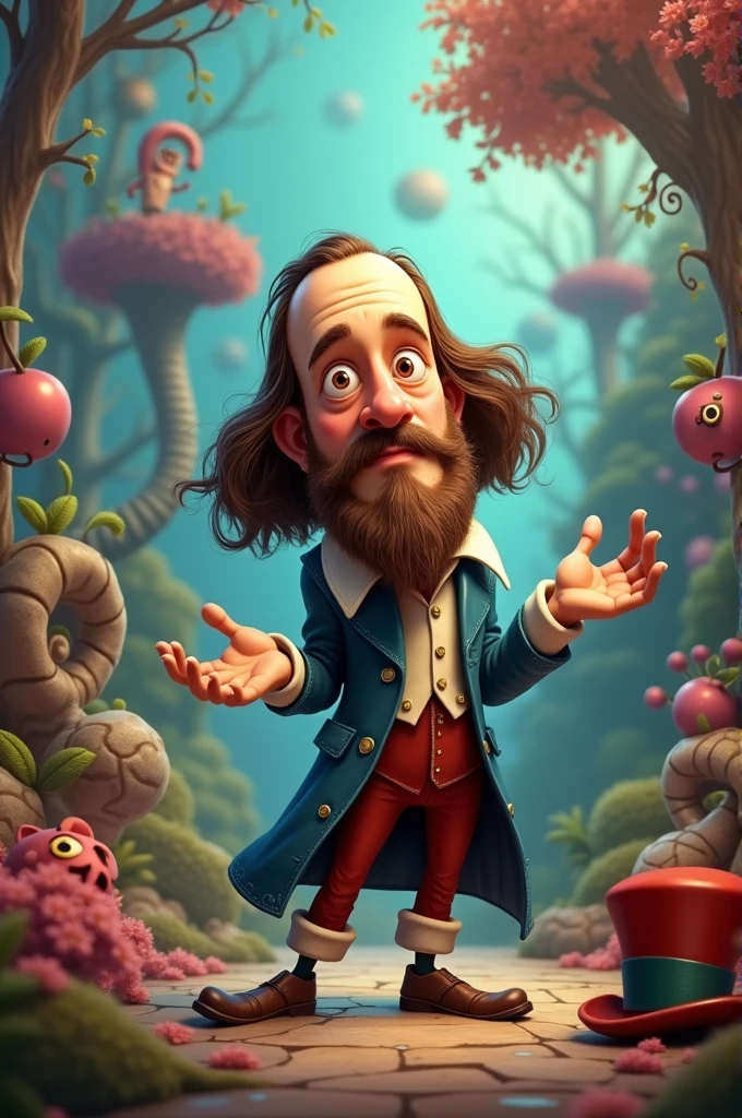 Animated William Shakespeare in Wonderland