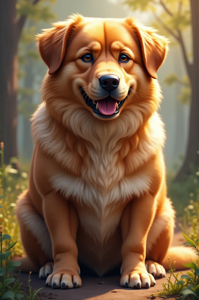a dog 