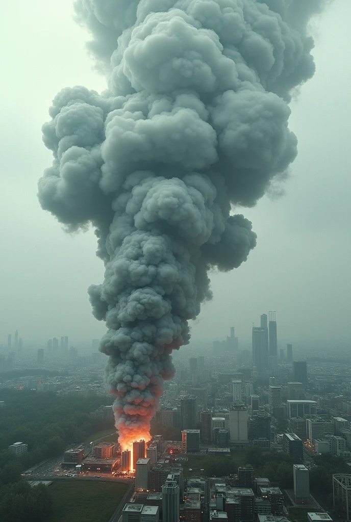 A model of air pollution from car exhaust, cigarette, agricultural forest fires burning garbage, domestic smoke